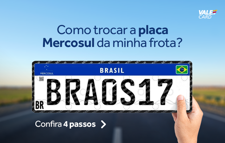 como trocar a placa mercosul da minha frota